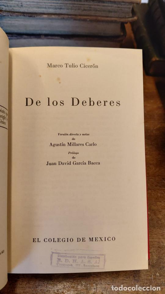 Libros: DE LOS DEBERES. - CICERON, Marco Tulio. - Foto 2