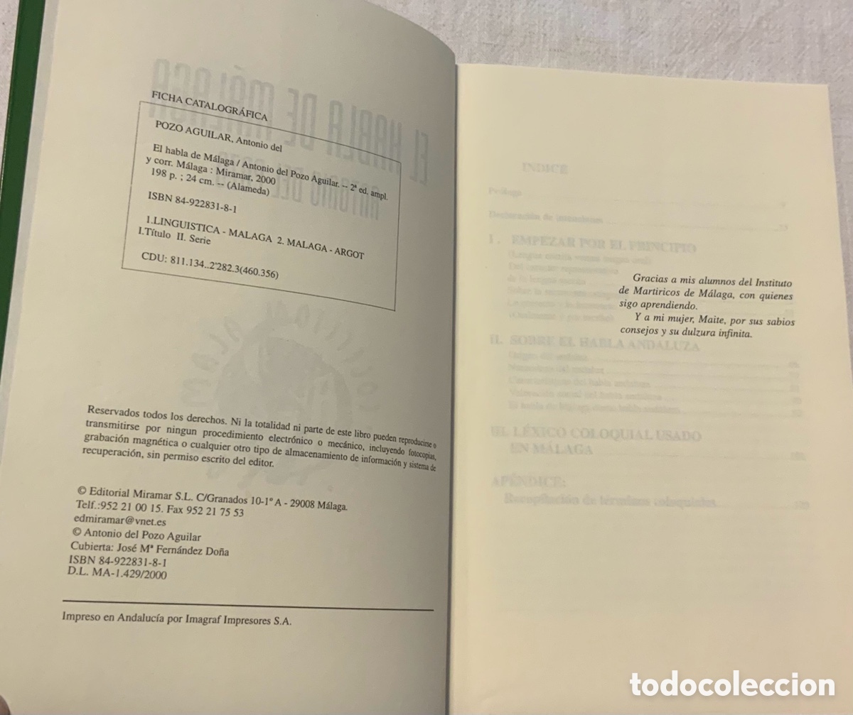 Libros: El habla de M&aacute;laga. Antonio Del Pozo - Foto 3
