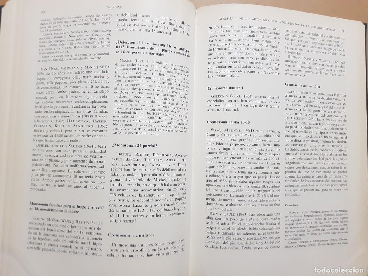 Libros: GEN&Eacute;TICA HUMANA V/2 - D.BECKER - ED. TORAY - 1966 (ILUST) - Foto 21