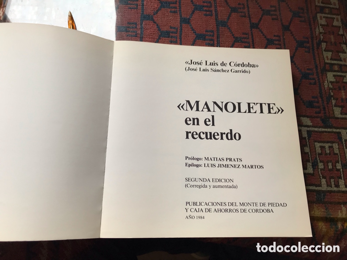 Libros: Manolete en el recuerdo. Jos&eacute; Luis de Cordoba. - Foto 5