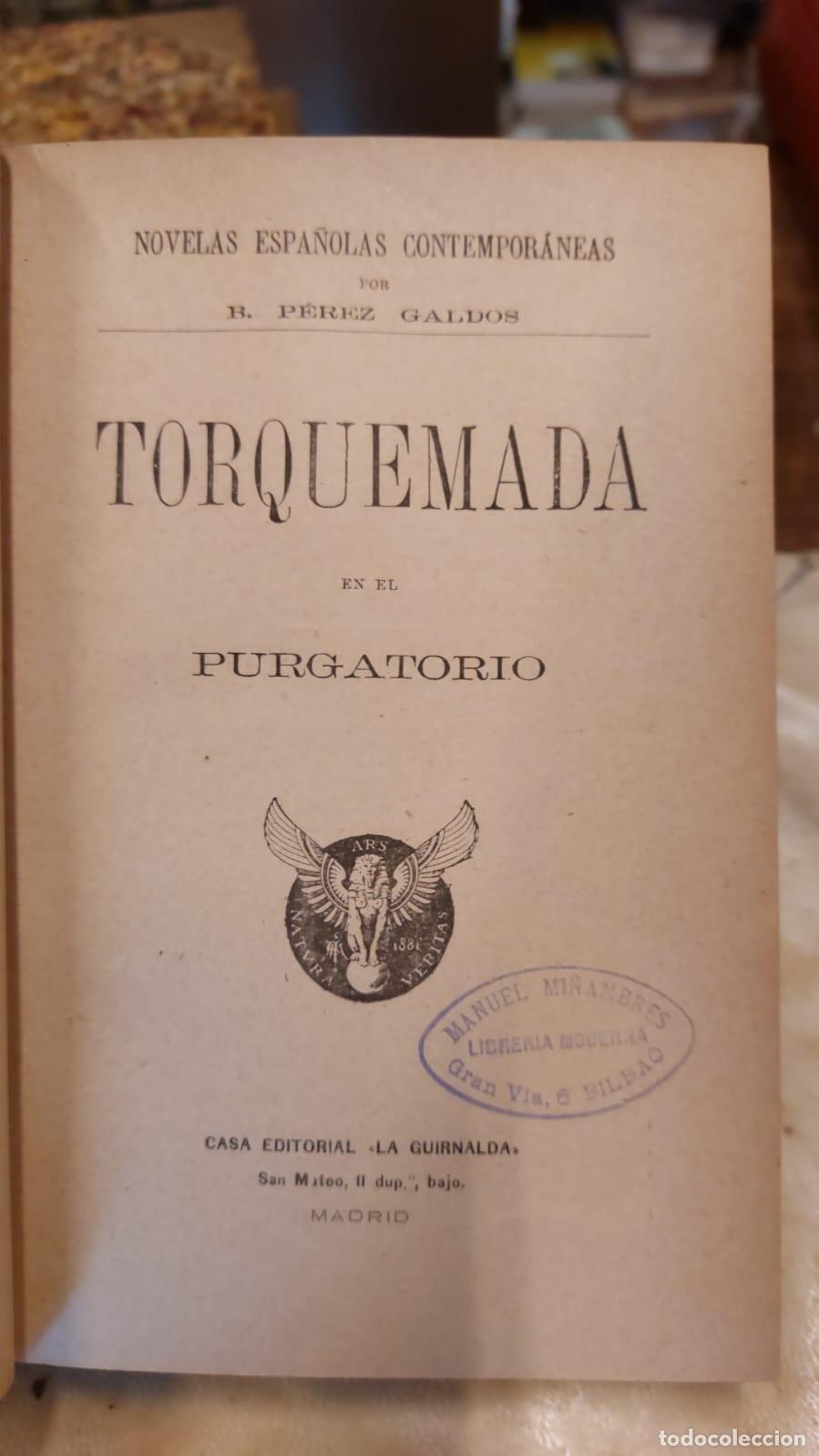 Libros: TORQUEMADA EN EL PURGATORIO. - PEREZ GALDOS, Benito. - Foto 2