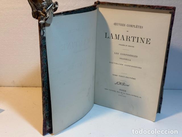 books: OEUVRES COMPLETES DE LAMARTINE LES CONFIDENCES GRAZIELLA LAMARTINE ALPHONSE DE 1863