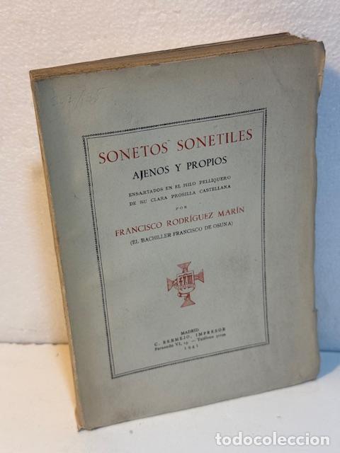 Libri di seconda mano: SONETOS SONETILES AJENOS Y PROPIOS RODRIGUEZ MARIN FRANCISCO 1941
