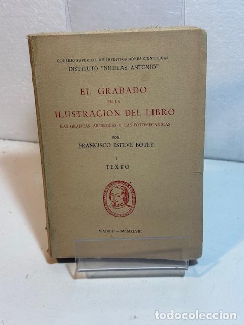 Libros: EL GRABADO EN LA ILUSTRACION DEL LIBRO TOMO I TEXTO - Foto 1