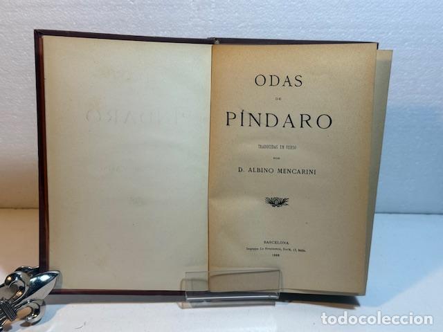 Libros: ODAS DE PINDARO 1888 - Foto 3
