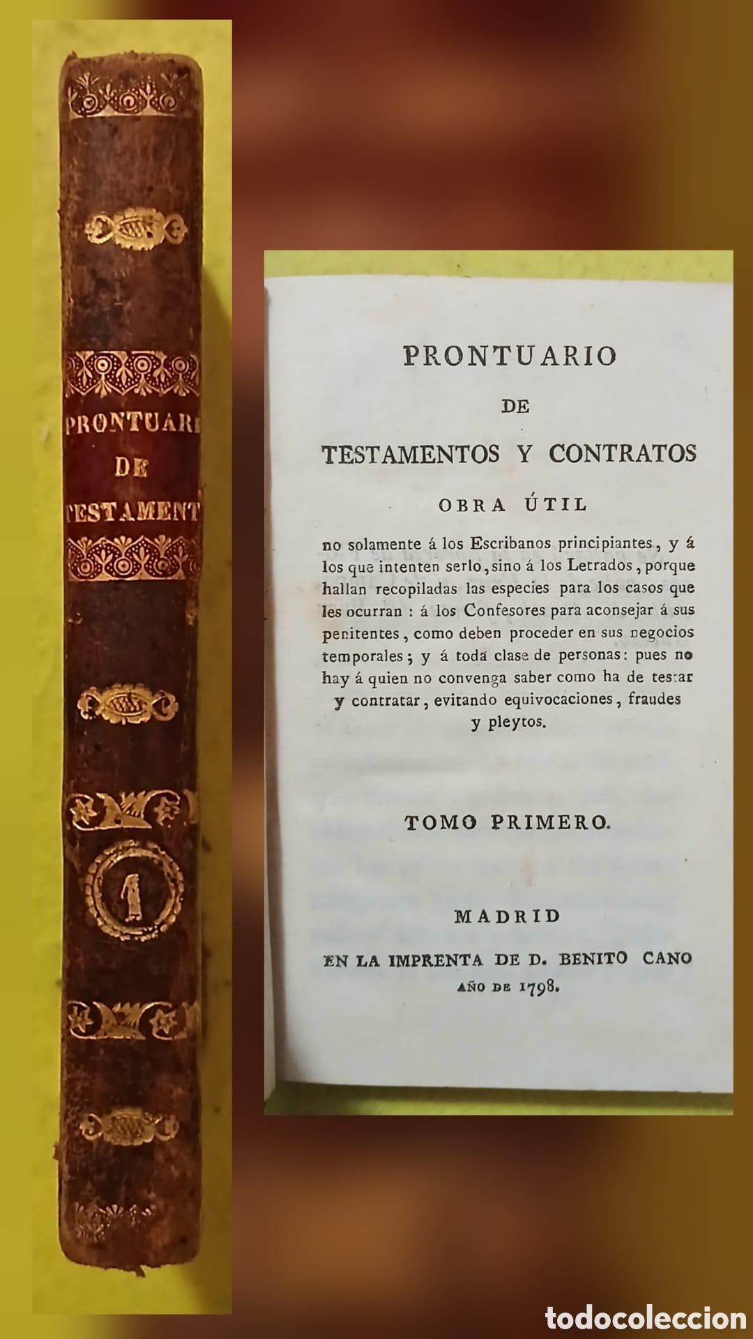 Libros: Prontuario de testamentos y contratos - Foto 1