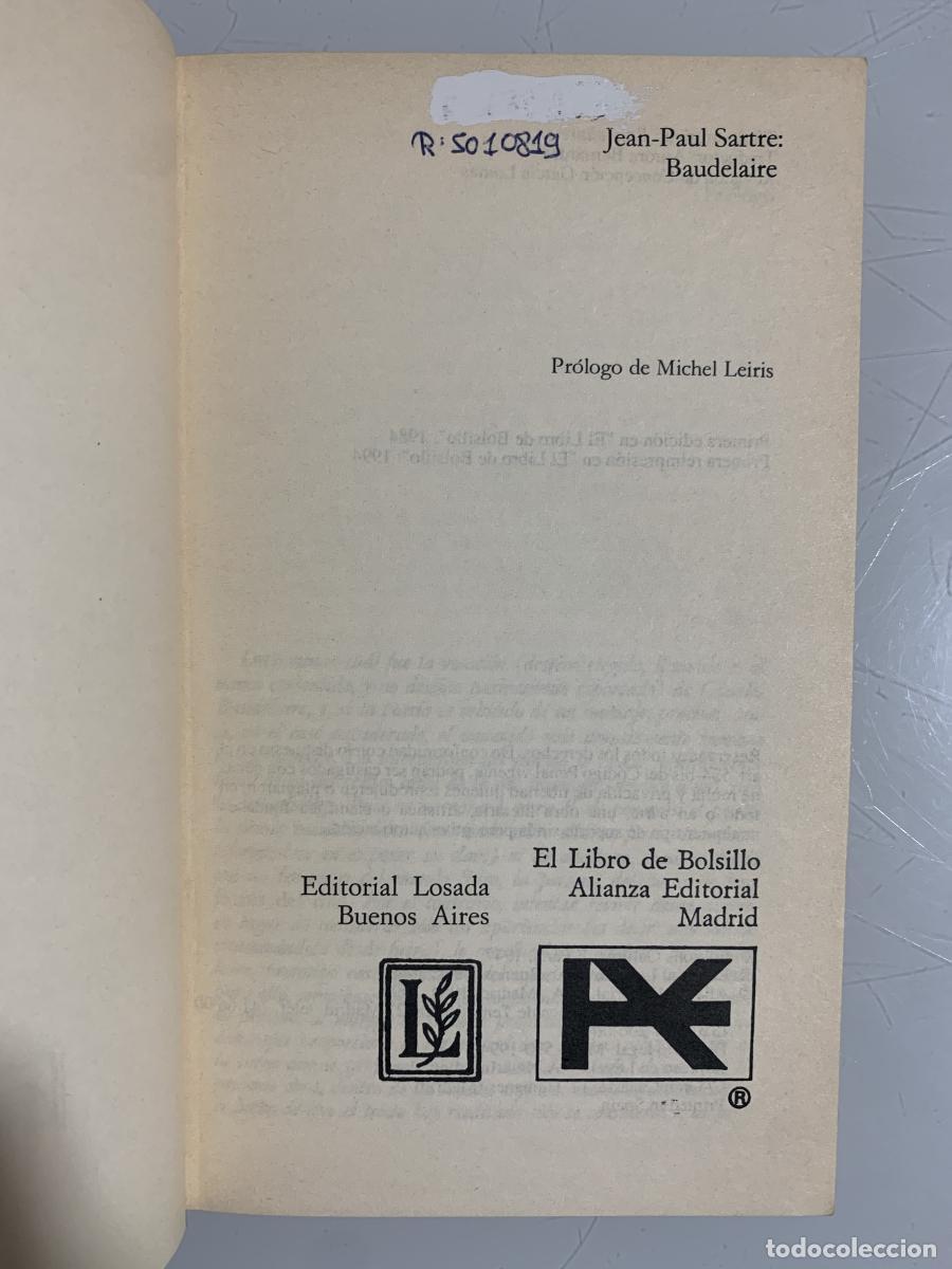 Libros: BAUDELAIRE - Jean-Paul Sartre - Foto 2