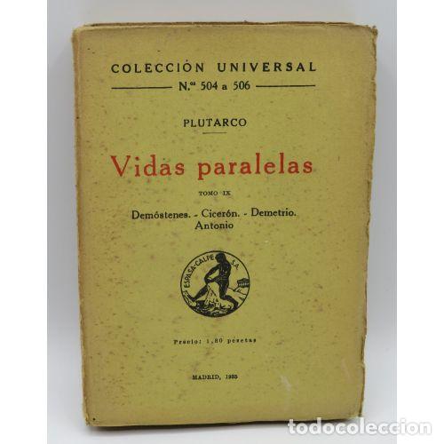 Libros: Vidas Paralelas - Plutarco - Editorial Sin Especificar - Foto 1