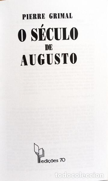 Libros: GRIMAL. (Pierre) - O S&Eacute;CULO DE AUGUSTO. - Foto 2