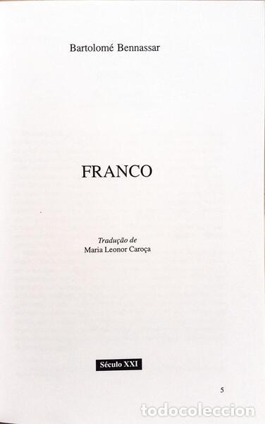 Libros: BENNASSAR. (Bartolom&eacute;) - FRANCO. - Foto 2