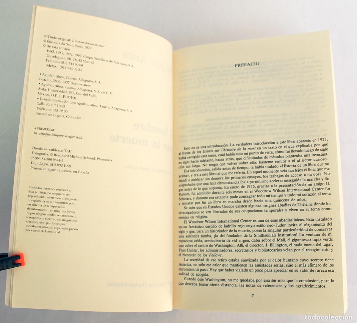 Libros: El hombre ante la muerte, Philippe Aries - Foto 5