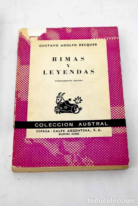 Libros: Rimas y leyendas: B&eacute;cquer, Gustavo Adolfo.- B&eacute;cquer, Gustavo Adolfo
