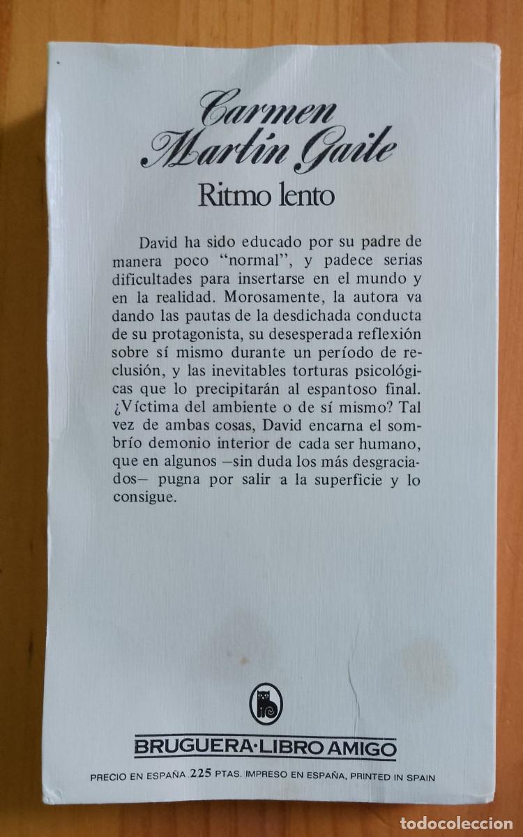 Libros: RITMO LENTO - CARMEN MARTIN GAITE - Foto 2