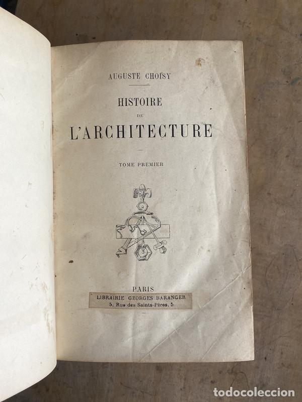 Libros: Histoire de l'architecture - Choisy Auguste