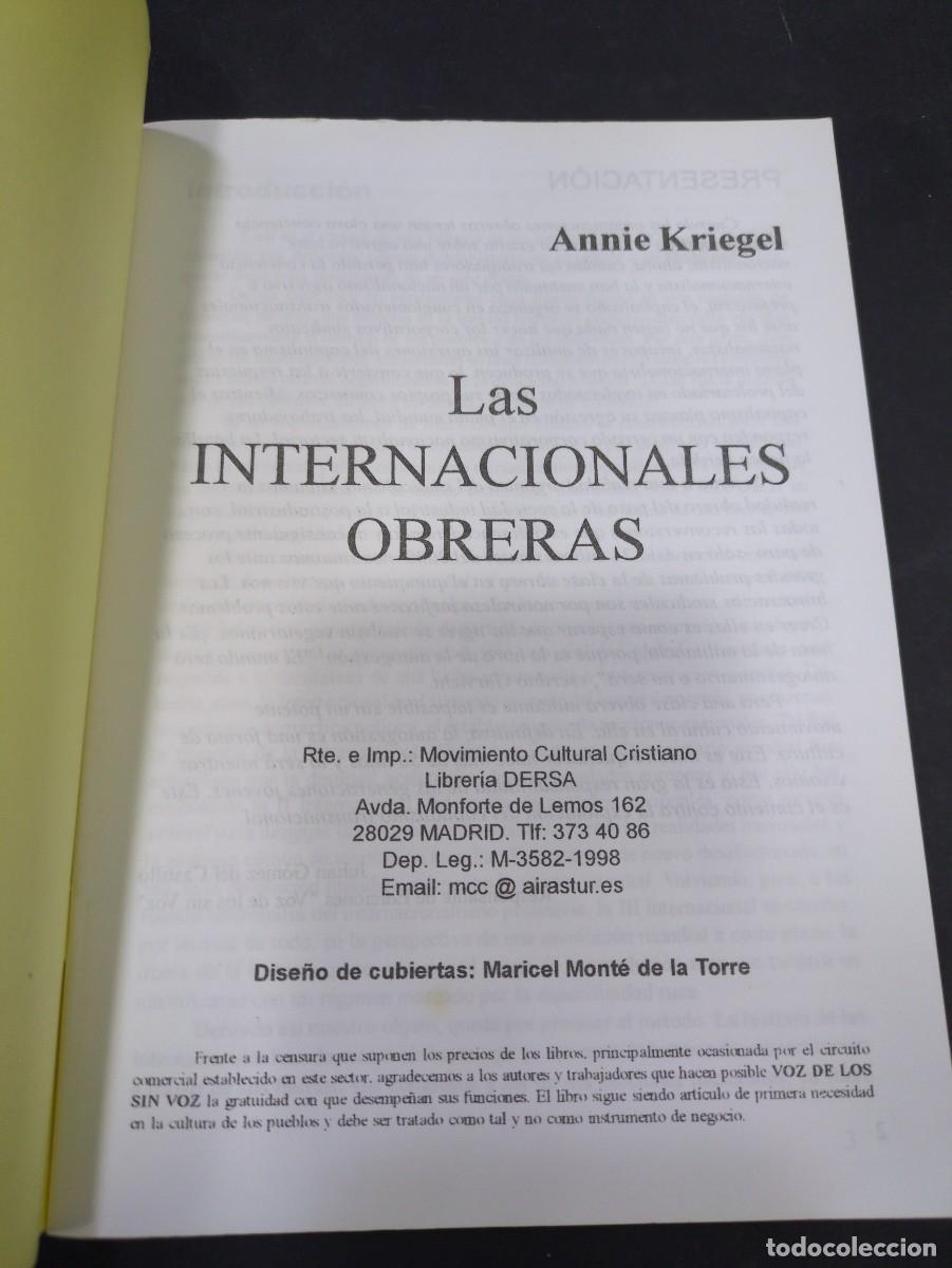 Libros: Las Internacionales Obreras. - Kriegel, Annie. - Foto 2