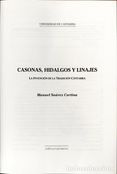 Libros: SU&Aacute;REZ CORTINA. (Manuel) - CASONAS, HIDALGOS Y LINAJES. - Foto 2