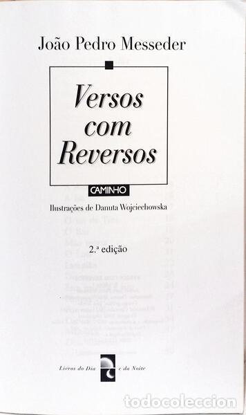 Libros: MESSEDER. (Jo&atilde;o Pedro) - VERSOS COM REVERSOS. - Foto 2