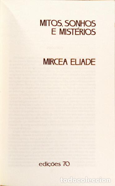 Libros: ELIADE. (Mircea) - MITOS, SONHOS E MIST&Eacute;RIOS. - Foto 2