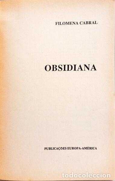 Libros: CABRAL. (Filomen) - OBSIDIANA. - Foto 2
