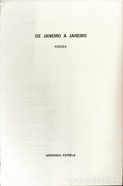 Libros: ESTRELA. (Armando) - DE JANEIRO A JANEIRO. - Foto 2
