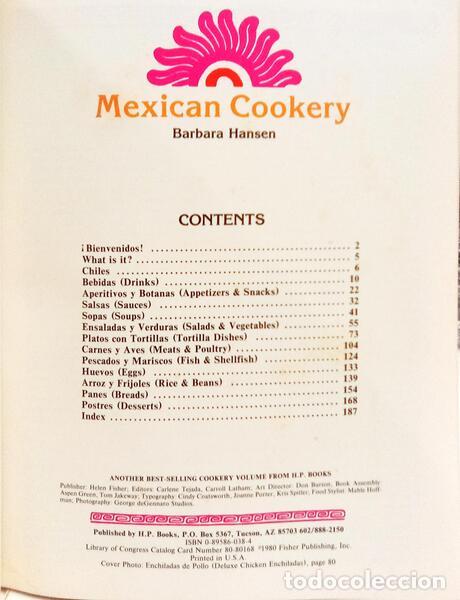 Libros: HANSEN. (Barbara) - MEXICAN COOKERY. - Foto 2