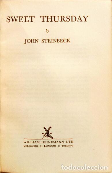 Libros: STEINBECK. (John) - SWEET THURSDAY. - Foto 1