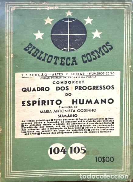 Libros: CONDORCET. (Marqu&ecirc;s de) - QUADRO DOS PROGRESSOS DO ESP&Iacute;RITO HUMANO. - Foto 1