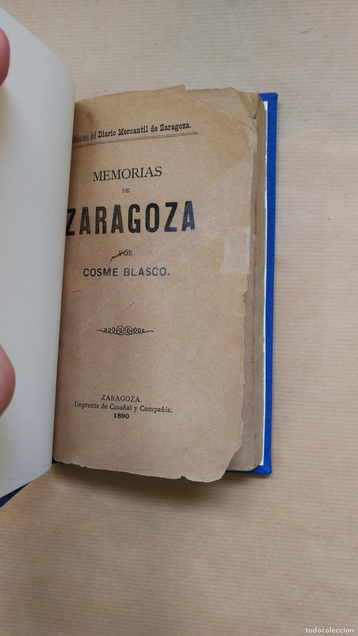 Libros: Memorias de Zaragoza - Cosme Blasco - Foto 1