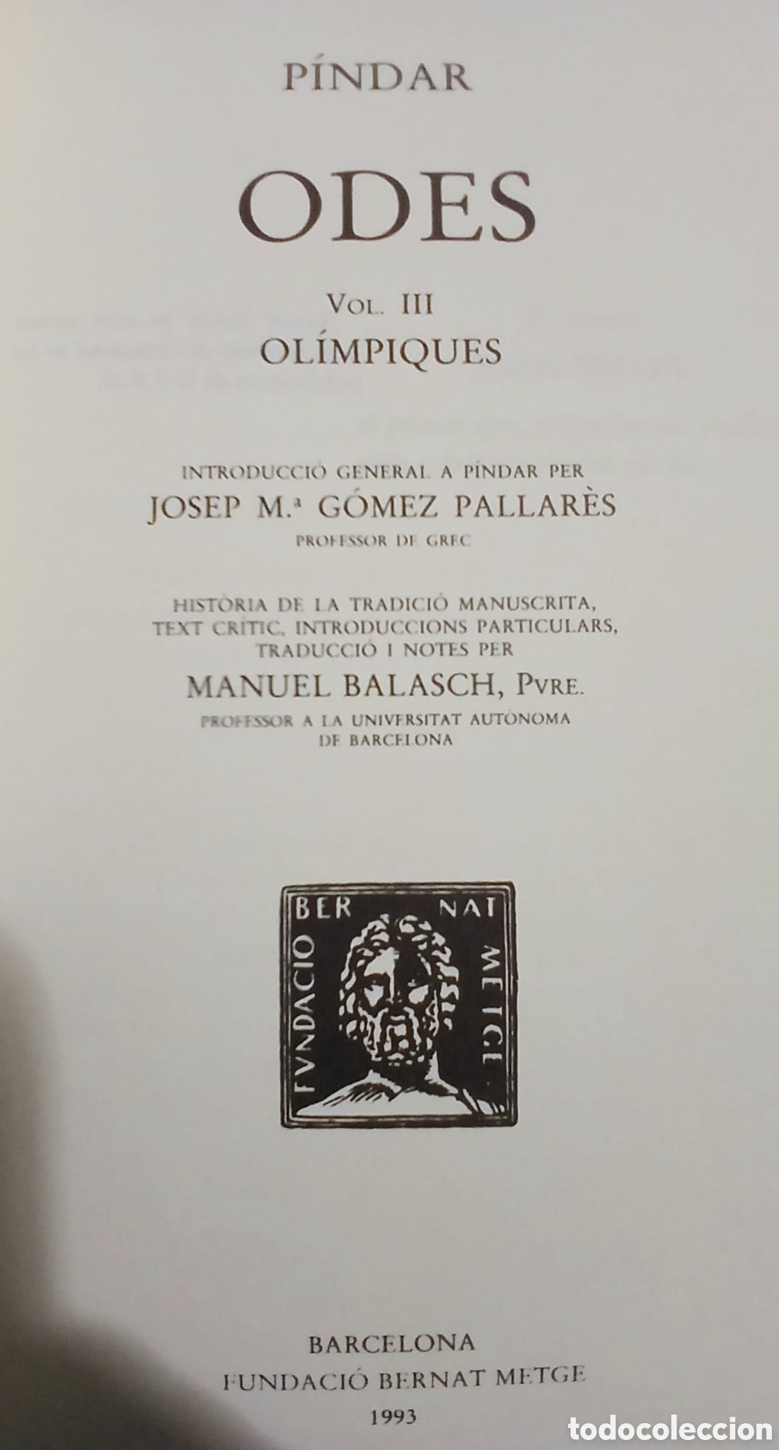 Libros: P&iacute;ndar, Ol&iacute;mpiques.... - Foto 2