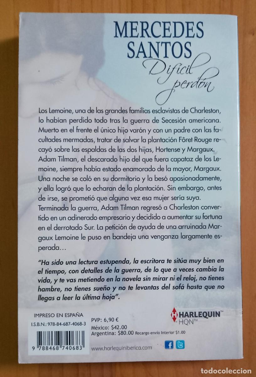 Libros: DIFICIL PERD&Oacute;N - MERCEDES SANTOS - Foto 2