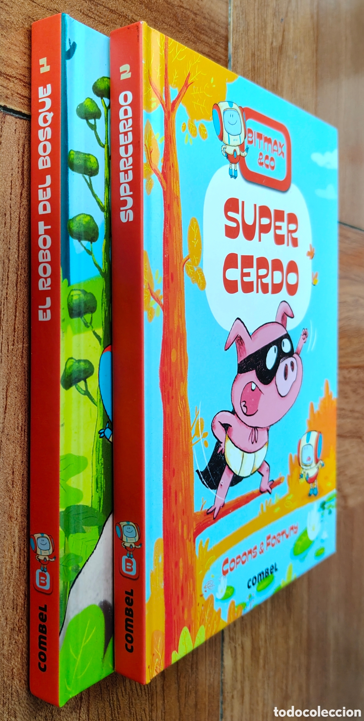 Libros: Bitmax & Co 1 y 2: El Robot del Bosque / Super Cerdo � Combel - Copons & Fortuny - Foto 2