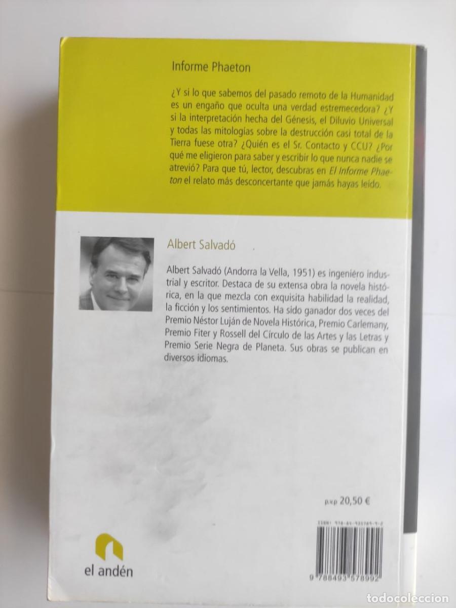 Libros: El informe Phaeton - Albert Salvad&oacute;. 1&ordf;edici&oacute;n, 2007 - Foto 2