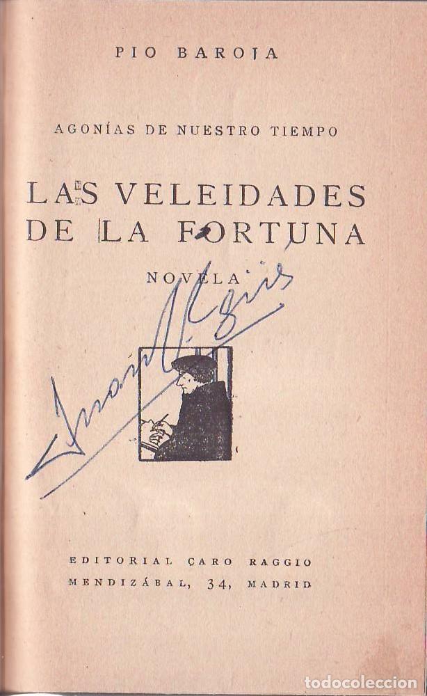 Libri di seconda mano: BAROJA, P&iacute;o.- - Las veleidades de la fortuna. Novela.