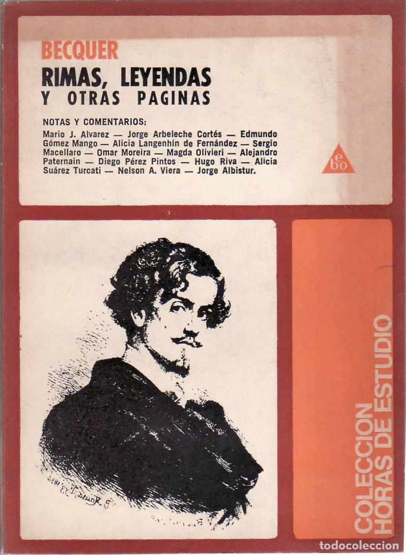 Libros: BECQUER, Guastavo Adolfo.- - Rimas, leyendas y otras p&aacute;ginas. Notas y comentarios de: M. J. Alvarez,