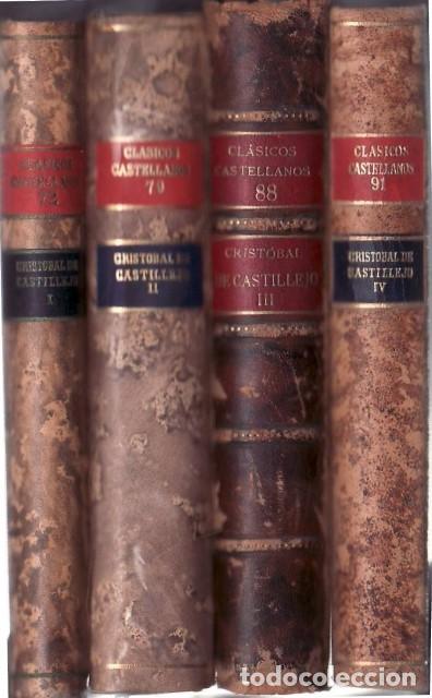 B&uuml;cher: CASTILLEJO, Crist&oacute;bal de.- - Obras, I, II, III y IV.