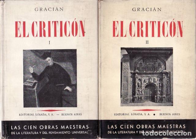 Libros: GRACIAN, Baltasar.- - El critic&oacute;n. 2 tomos. Introducci&oacute;n de Guillermo de Torre. - Foto 1