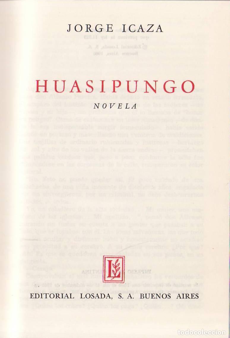 Libros: ICAZA, Jorge.- - Huasipungo. Novela. - Foto 1