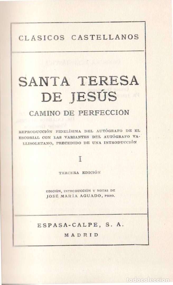 Libri di seconda mano: JESUS, Santa Teresa de.- - Camino de perfecci&oacute;n, I y II.