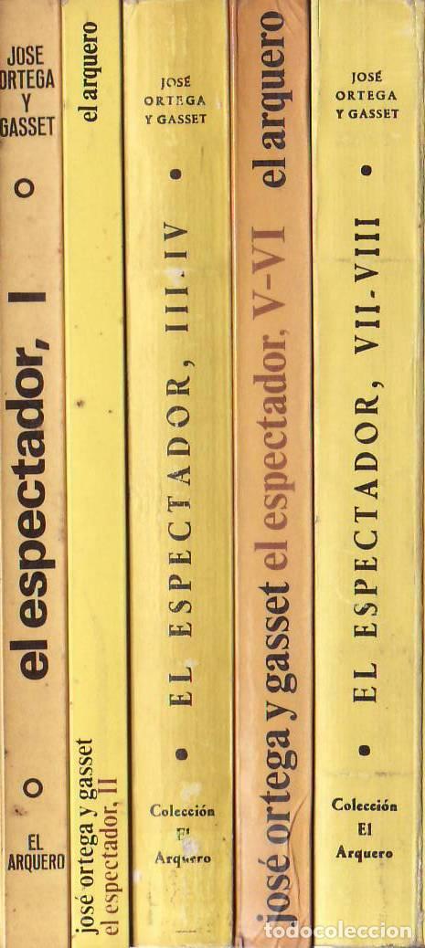 Libri di seconda mano: ORTEGA Y GASSET, Jos&eacute;.- - El espectador. 5 tomos. Vols. del I al VIII.