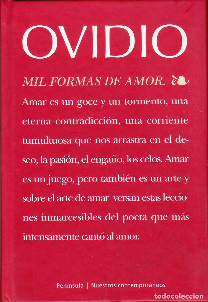 Libros: OVIDIO NASON, Publio.- - Mil formas de amor (Poemas). Selecci&oacute;n, traducci&oacute;n, presentaci&oacute;n y ap&eacute;ndice