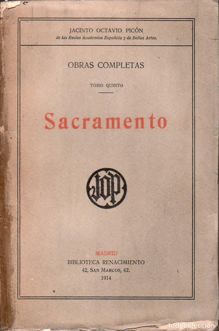 Libros: PICON, Francisco Octavio.- - Sacramento. Novela. - Foto 1
