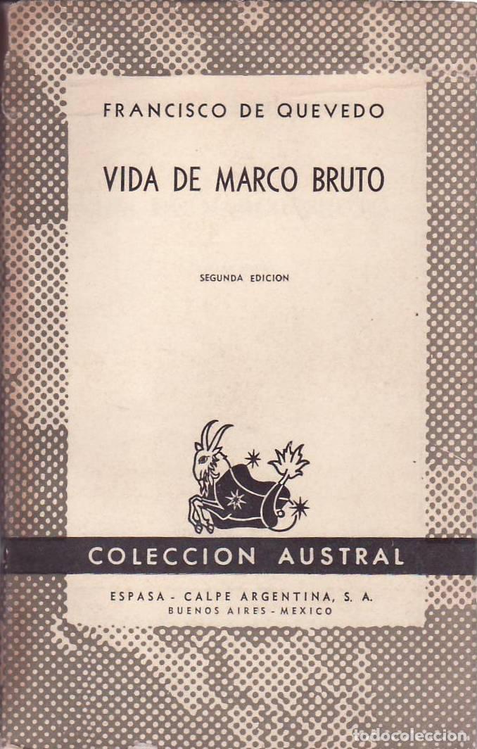 Libros: QUEVEDO, Francisco de.- - Vida de Marco Bruto. - Foto 1