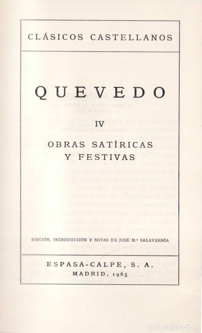B&uuml;cher: QUEVEDO, Francisco de.- - Obras sat&iacute;ricas y festivas. Edici&oacute;n, introducci&oacute;n y notas de Jos&eacute; M&ordf; Salav