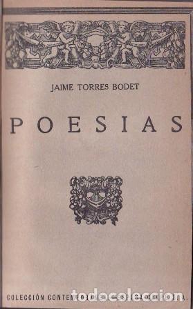 Libros: TORRES BODET, Jaime.- - Poes&iacute;as. - Foto 1