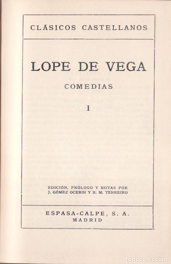 Livros em segunda m&atilde;o: VEGA, Lope de.- - Comedias, I (El remedio en la desdicha - El mejor alcalde, el rey). Edici&oacute;n de J.