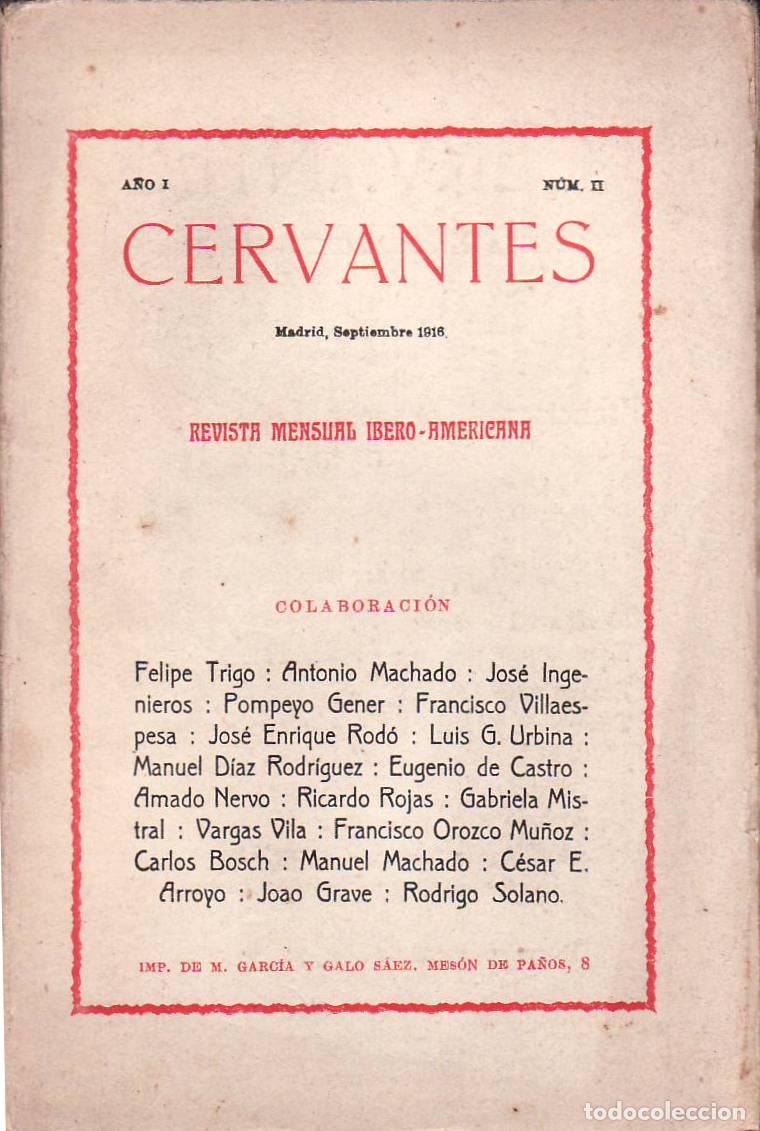 Libri di seconda mano: CERVANTES, Revista Mensual Iberoamericana. 14 n&uacute;meros.-