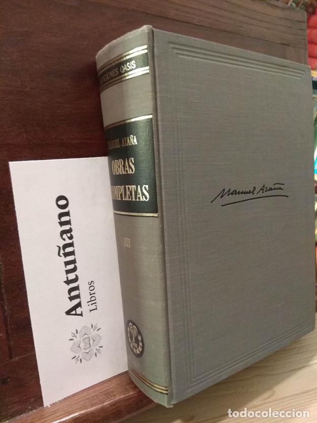 Libros: Obras completas de Manuel Aza&ntilde;a Tomo III