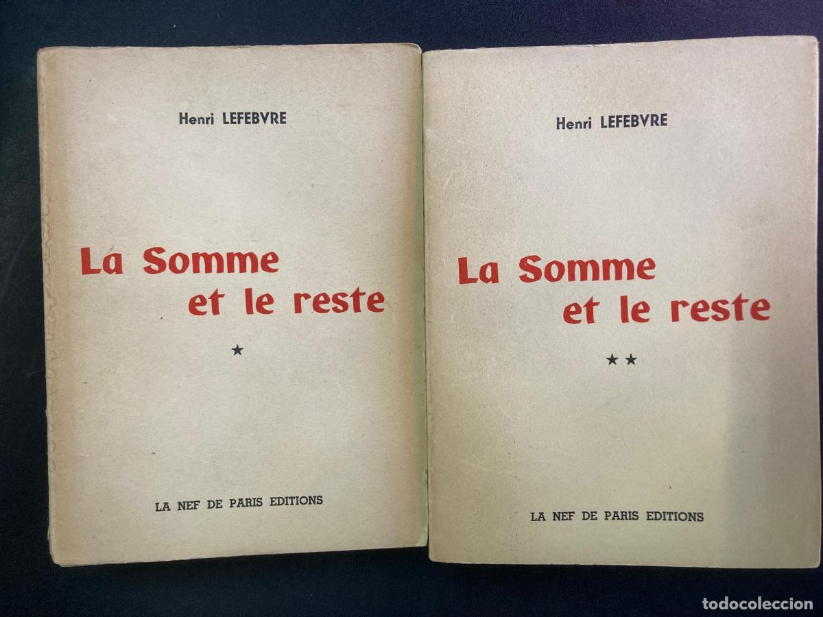 Libros: Henri Lefebvre - La somme et le reste (2 vols.) - Foto 1