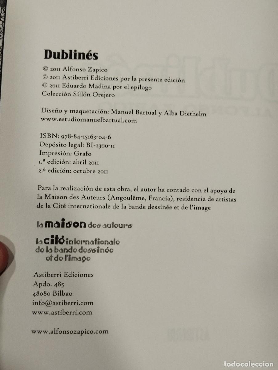 Libros: DUBLIN&Eacute;S. ALFONSO ZAPICO. - Foto 4