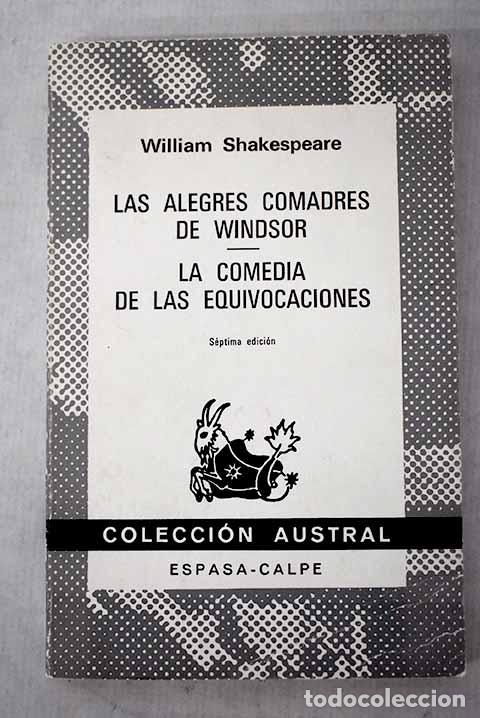 Libros: Las alegres comadres de Windsor ; La comedia de las equivocaciones.- Shakespeare, William